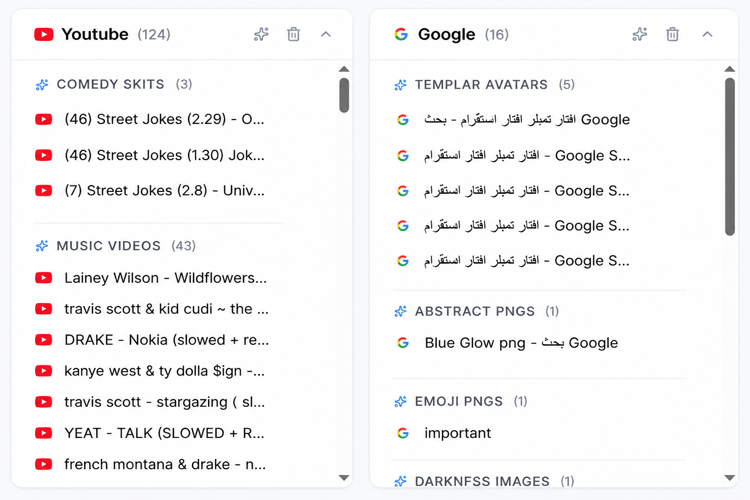 AI parsing engine sorting URLs dashboard interface preview